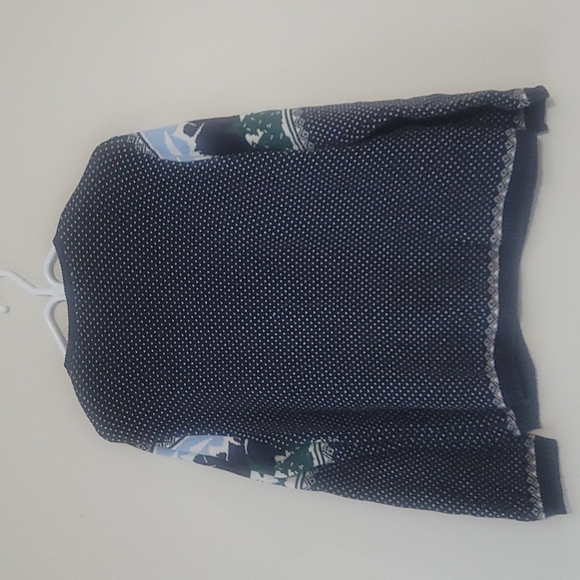 Northern Reflections  V-neck Cardigan Sweater in Blue, green, white mix size M - Picture 2 of 15